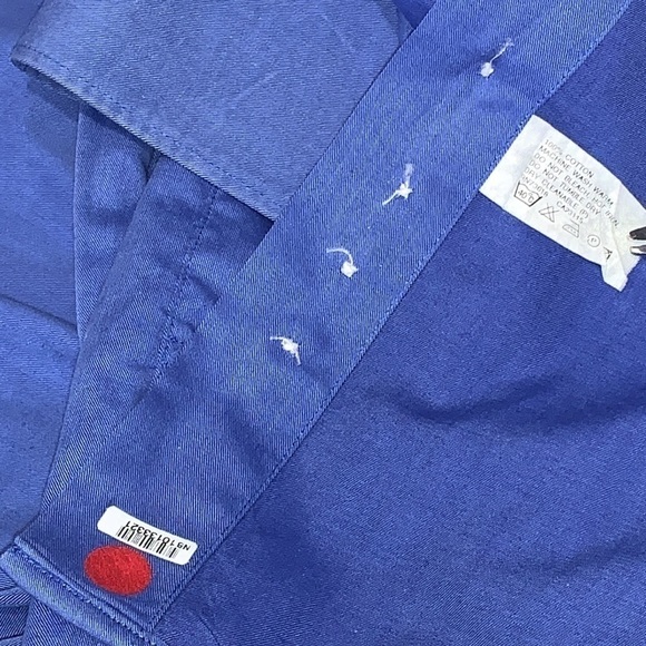 HUGO Boss Big & Tall Blue Long Sleeve Button Down Cotton Dress Shirt size 41/16 - Picture 11 of 13